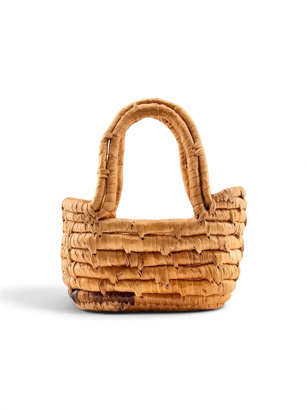 Hand Woven Native American Primitive Tribal Birch Bark Basket Museum Quality